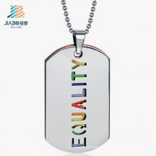 Free Design Stainless Steel Deboss Color Dog Tag for Wholesale